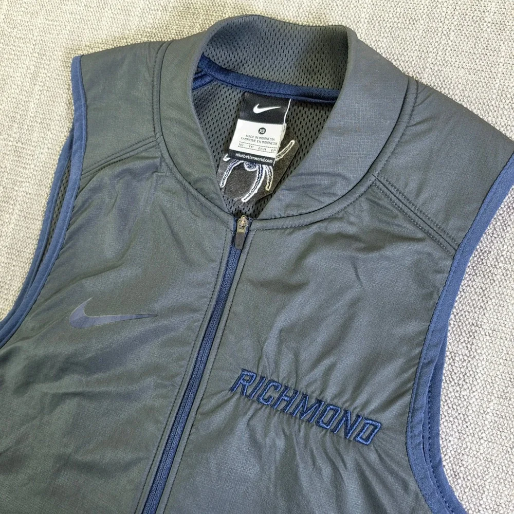 Nike Vest Mens XS Grey Richmond‎ Spiders Full Zip Athletic Training 683362-066